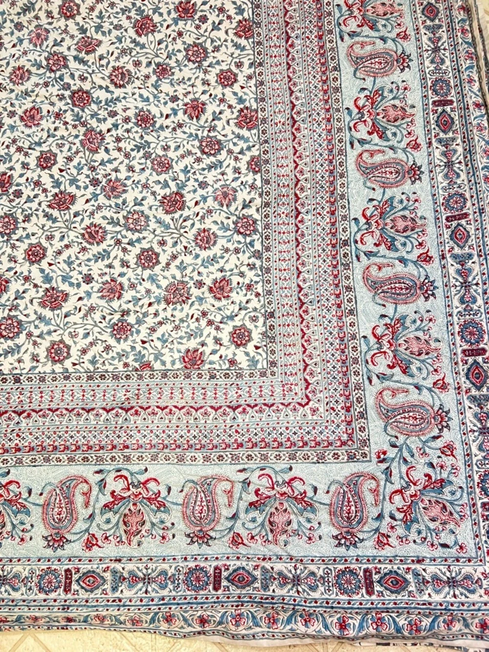 Ralph Lauren Belle Pointe Avah Cotton Queen Duvet Cover Floral Paisley